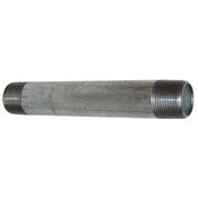 Zoro Select 3" MNPT x 4" TBE Galvanized Steel Pipe Nipple Sch 40 2WV44