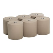 GEORGIA-PACIFIC Soffpull Hardwound Paper Towels, 1 Ply, Continuous Roll Sheets, 1000 ft, Brown 26480