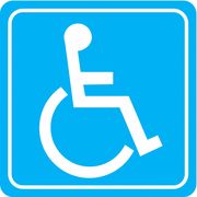ZING Handicap Parking Sign, Symbol, 12X12, 2217 2217