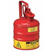 Justrite 1 gal. Red Steel Type I Safety Can for Flammables 10301