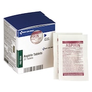 FIRST AID ONLY First Aid Kit Refill, Aspirin, 2 Tablets Per Packet, 10 Packets Per Box FAE-7004