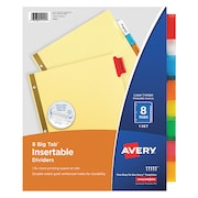 Avery Avery® Big Tab™ Insertable Dividers 11111, Buff Paper, 8 Multicolor Tabs, 1 Set 7278211111