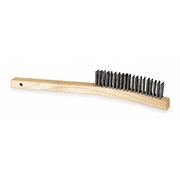 Tough Guy Scratch Brush, 13 3/4 in L Handle, 6 1/4 in L Brush, Gray, Wood, 13 3/4 in L Overall 1VAF4