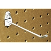 Triton Products 4 In. Single Rod 30 Degree Bend Steel Pegboard Hook for 1/8 In. and 1/4 In. Pegboard 10 Pack 71413