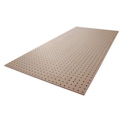 Zoro Select Round Hole Pegboard, 24 in H x 48 in W x 1/4 in D, 2 Panels 6YE32