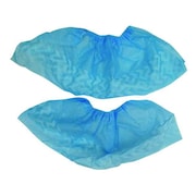 Condor Shoe Covers, Polypropylene, Slip Resistant, 6 in Overall Height, Elastic Closure, Blue, Pack of 100 60EE99