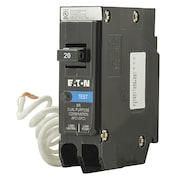 EATON Circuit Breaker, 20 A, 120V AC, 1 Pole, Plug In Mounting Style, BR Series BRP120DF