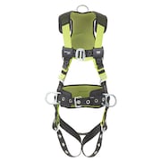 HONEYWELL MILLER Miller H500 Harness, Vest Style, Universal, Polyester, Green H5CC311002