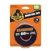 Gorilla Glue Double Sided Mounting Tape, 1 in W x 120 in L, 43 mil Thick, Black, 1 Pk 102441