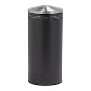 COMMERCIAL ZONE PRODUCTS Imprinted Swvl Lid Waste Bin, 25 gal., Blk 781401