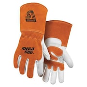 STEINER INDUSTRIES Welding Gloves, MIG Application, Orange, PR 0215-S