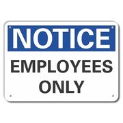 LYLE Employees Only Notice, Plastic, 10"x7" LCU5-0087-NP_10X7