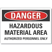 LYLE Hazardous Materials Danger Label, 3 1/2 in H, 5 in W, Polyester, Horizontal, LCU4-0643-ND_5X3.5 LCU4-0643-ND_5X3.5