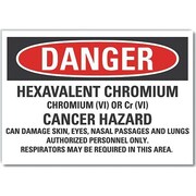 LYLE Hexavalent Chromium Danger Reflective Label, 10 in Height, 14 in Width, Reflective Sheeting LCU4-0723-RD_14X10