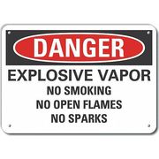 LYLE Plastic Explosive Materials Danger Sign, 10 in Height, 14 in Width, Plastic, Horizontal Rectangle LCU4-0648-NP_14X10