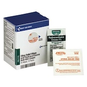 FIRST AID ONLY First Aid Kit Refill, 20 Sting Relief Wipes & 10 Hydrocortisone Cream Packets Per Box FAE-7115