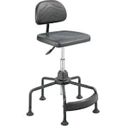 SAFCO Economy Industrial Chair, Polyurethane, 17"Height, Black 5117