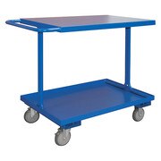 DURHAM MFG Easy Access Shelf Cart, 2 shelves 1-1/2" lips up on bottom shelf EAS-2436-65T
