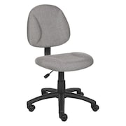 BOSS GrayPosture Deluxe Office Task Chair, 25"L40"H, Armless, TweedSeat, B315Series B315-GY