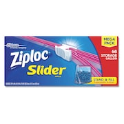 Ziploc Slider Storage Bags, Gallon, Clear, 9/, PK9 651305