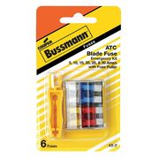 Eaton Bussmann Blade Fuse Kit, 6, ATC, Automotive Fuse Kit BP/ATC-AH8-RPP