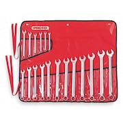 Proto 18 Piece Satin Metric Combination ASD Wrench Set - 12 Point J1200R-MASD