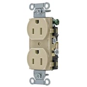 Hubbell 15A Duplex Receptacle 125VAC 5-15R IV CR15I