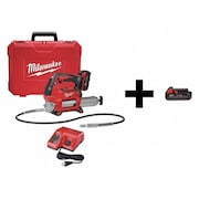 MILWAUKEE TOOL Grease Gun with Additional Battery, 18V 2646-21CT / 48-11-1820