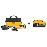 Dewalt Battery Included Angle Grinder Kit, 20V DC, 4-1/2 in Wheel Dia. DCG412P2, DCB205