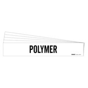 BRADY Pipe Marker, Adhesive, Black, Polymer, PK5, 7216-1-PK 7216-1-PK