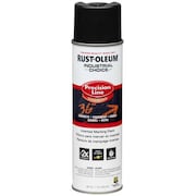 Rust-Oleum Precision Line Marking Paint, Inverted, Black, 20 oz 1675838V