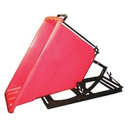 ZORO SELECT Self Dumping Hopper, 750 lb., Poly, Red SD 5/8 RED