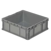 Orbis Straight Wall Container, Gray, Plastic, 24 in L, 22 1/2 in W, 8 3/4 in H NSO2422-9 GREY