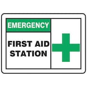 ACCUFORM First Aid Sign, 10X14", GRN and BK/WHT, MFSD924VP MFSD924VP
