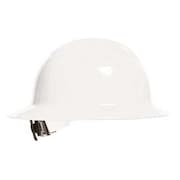 Bullard Full Brim Hard Hat, Classic, Type 1, Class E, Ratchet (6-Point), White 33WHR
