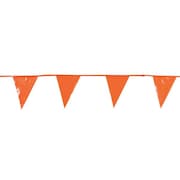 Zoro Select Pennants, Polyethylene, Orange, 100 ft. PL-2 OR