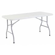 National Public Seating Rectangle Folding Table, 30" W, 60" L, 29-1/2" H, Blow-molded plastic Top, Speckled Gray BT-3060