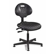 BEVCO Polyurethane Desk Chair, 15" to 20", No Arms, Black 7001-BLK