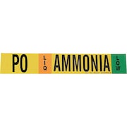 BRADY Ammonia Pipe Marker, PO, 3 to 5In 90478