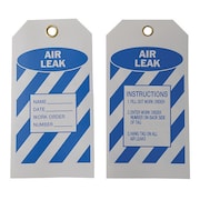 ZORO SELECT Air Leak Tag, 5-3/4 x 3 In, Bl/Wht, PK10 8CV32