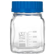 GLOBE SCIENTIFIC Bottle, 134 mm H, Clear, PK10 8120500