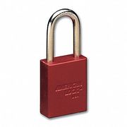 American Lock Lockout Padlock, KA, Red, 1-7/8"H, PK12 A1106KARED SETOF12