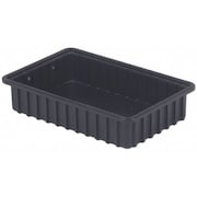 Lewisbins Divider Box, Black, Polyethylene, 16 1/2 in L, 11 in W, 3 1/2 in H, 0.24 cu ft Volume Capacity DC2035-XL