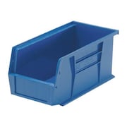 Quantum Storage Systems Hang & Stack Storage Bin, Blue, Polypropylene, 10 7/8 in L x 5 1/2 in W x 5 in H QUS230BL