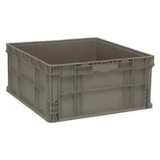 Quantum Storage Systems Straight Wall Container, Gray, Polyethylene, 24 in L, 22 1/2 in W, 11 in H RSO2422-11