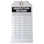ZORO SELECT Inspection Rcd Tag, 5-3/4 x 3 In, Met, PK10 9E220