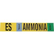BRADY Ammonia Pipe Marker, ES, 3 to 5In 90403