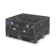 Orbis Black Collapsible Bulk Container, Plastic, 27.9 cu ft Volume Capacity GP4048-34