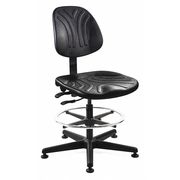 BEVCO Polyurethane Task Chair, 21" to 31", No Arms, Black 7501D