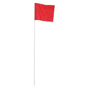 PRESCO Marking Flag, Red, Blank, PVC, PK100 4521R-200